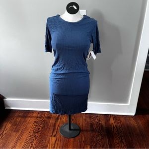 Blue Ribbed lularoe julia dress